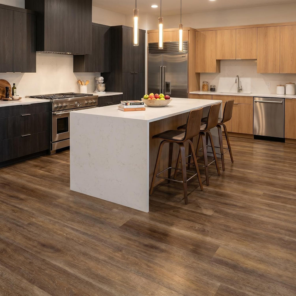 Waterproof Vinyl Plank Flooring 7.2-in W× 48-in L,High Wear-Resistant,Easy Click-Lock Installation,Pet