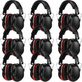 9 Pcs Ear Protection Earmuffs NRR 28dB,Red
