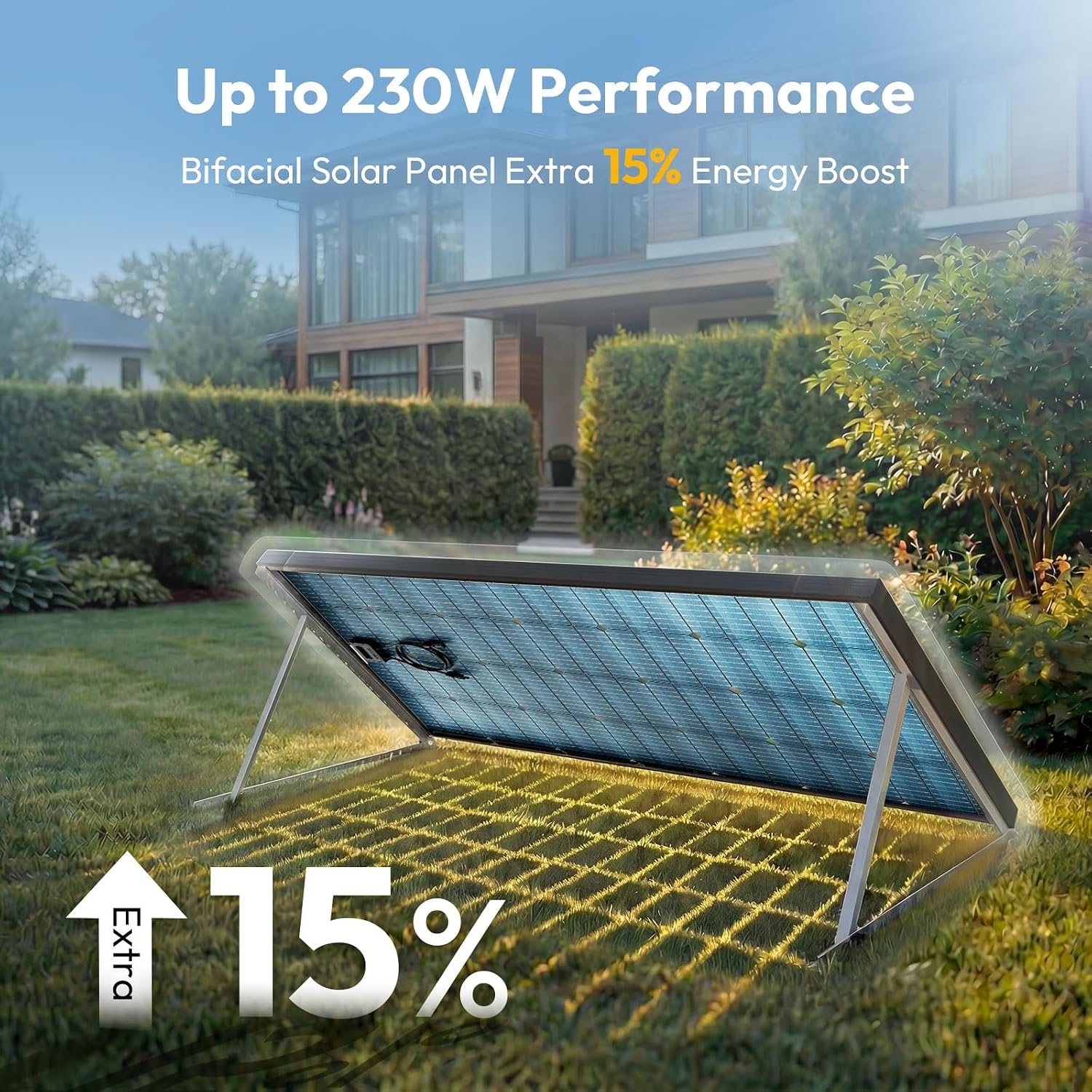 Bifacial 400 Watt Solar Panels 12V 10BB Monocrystalline Solar Panel High Efficiency Solar Module for RV Home Farm