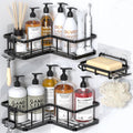 Corner Shower Caddy Adhesive, 100% Rustproof Shower Organizer with Soap Holder, No Drill Shower Shelf for Inside