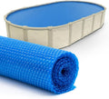 Blue 12 ft x 20 ft Oval Pool Solar Cover | 8 Mil | Heat Retaining Blanket for Inground and Above Ground Swimming