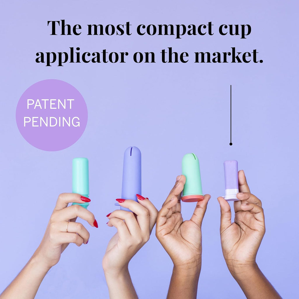 2 Menstrual Cups and Applicator Bundle - No Metals or Toxins - 100% Medical-Grade Silicone - Softest Reusable Period