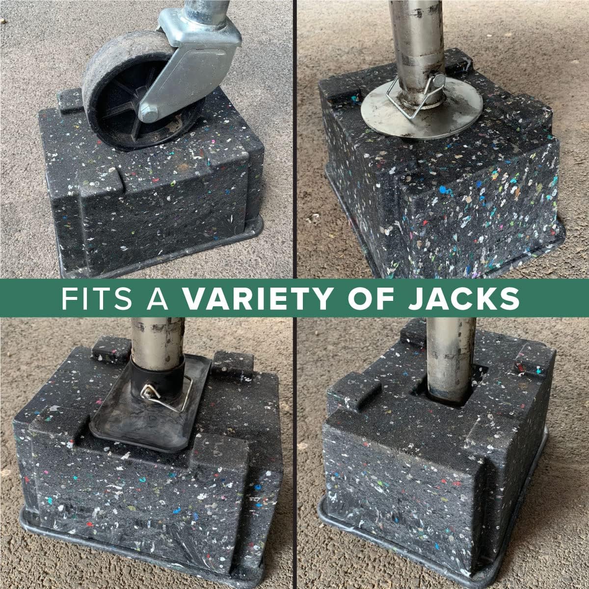 OX BLOX Heavy Duty Trailer Jack Block - 10,000 lb Capacity - Made in USA | RV Leveling Blocks & Stabilizer Pads; 100%
