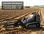 M-CT Mini Skid Steer Trencher Attachment 31.5" Digging Depth