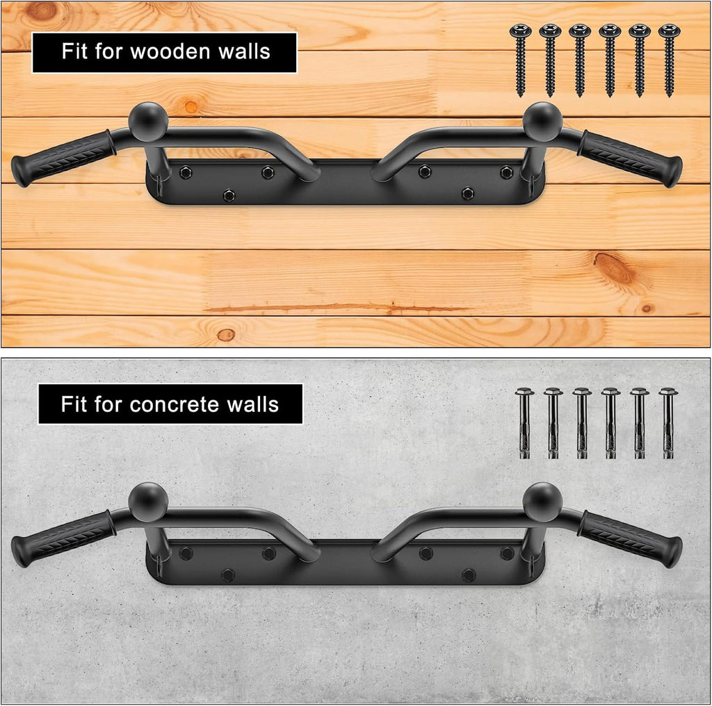 Pull Up Bar Wall Mount 440 LBS Capacity Doorway Chin Up Bar Multifunctional Steel Chinup Bar with with Resistance