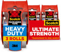 Heavy Duty Shipping Packing Tape, Clear, 1.88 in. x 22.2 yd. | 3 Tape Rolls, Shipping and Packaging Supplies, with