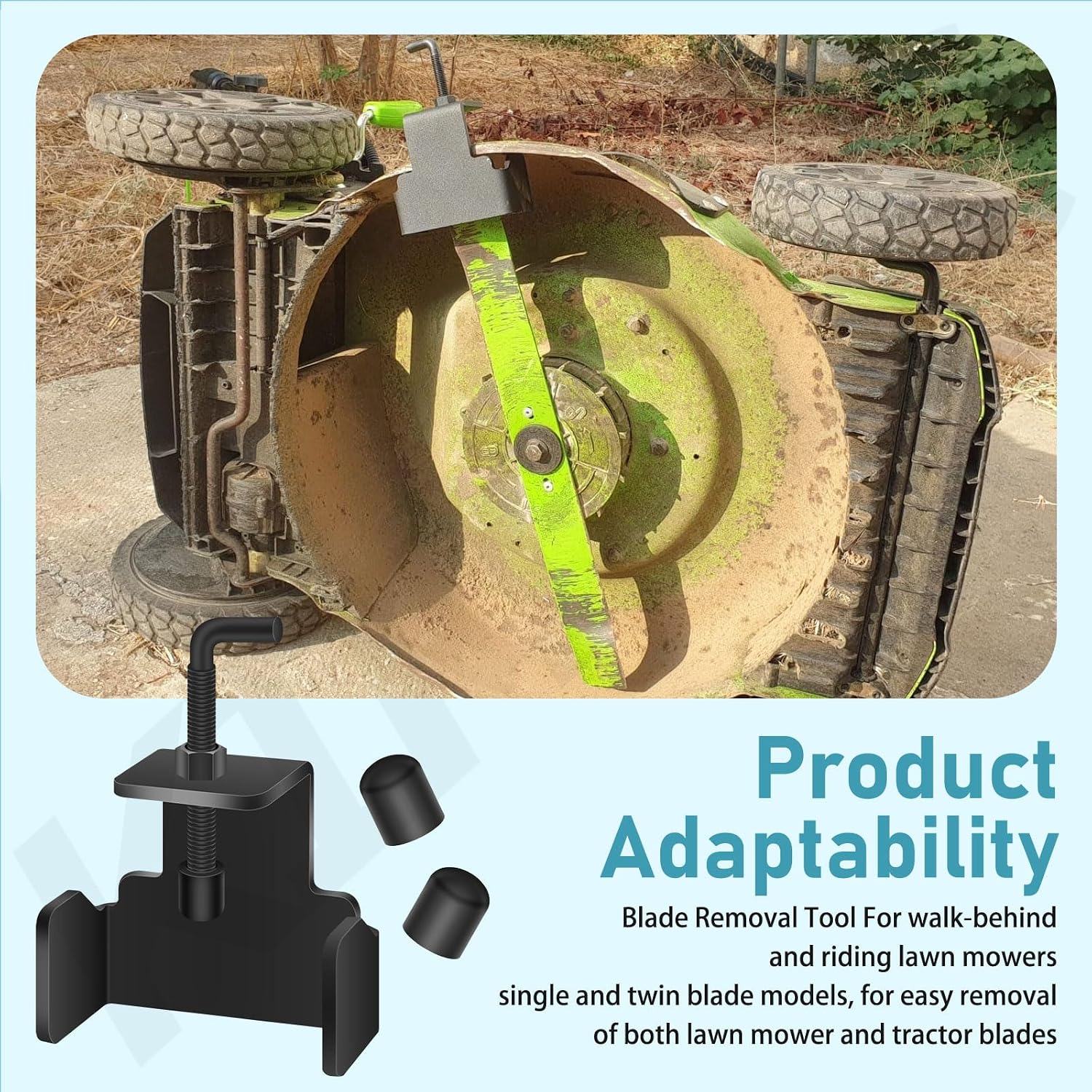 490-850-0005 Universal Mower Blade Removal Tool/Lawn Mower Blade Clamp Compatible with MTD 21" Walk Behind and Riding