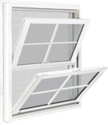 36" x 40" Vinyl Double Hung Window, White