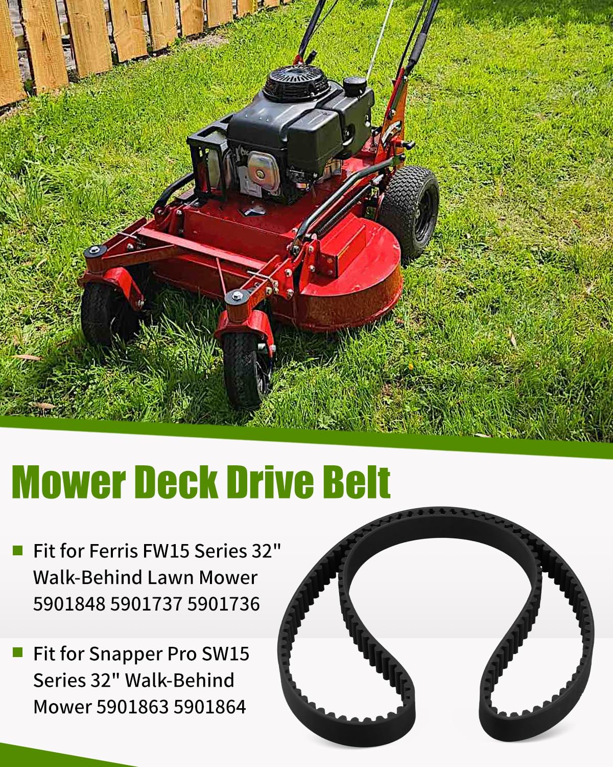 1120-8MPT-20 Drive Belt Fit for Briggs & Stratton Ferris & Snapper Pro