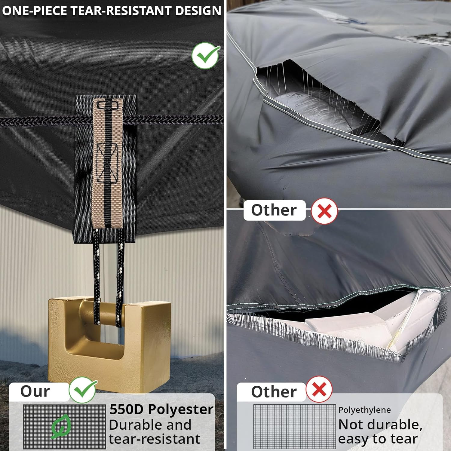 550D 10 ft Pool Cover Round[Upgraded Tear Resistant & Quadruple Windproof] wth Pre-Installed Patented Winch and Rope