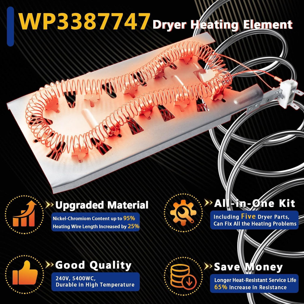 MED5630HC2 MED5630HC1 Dryer Heating Element Kit Fit for May-tag MEDB765FW0