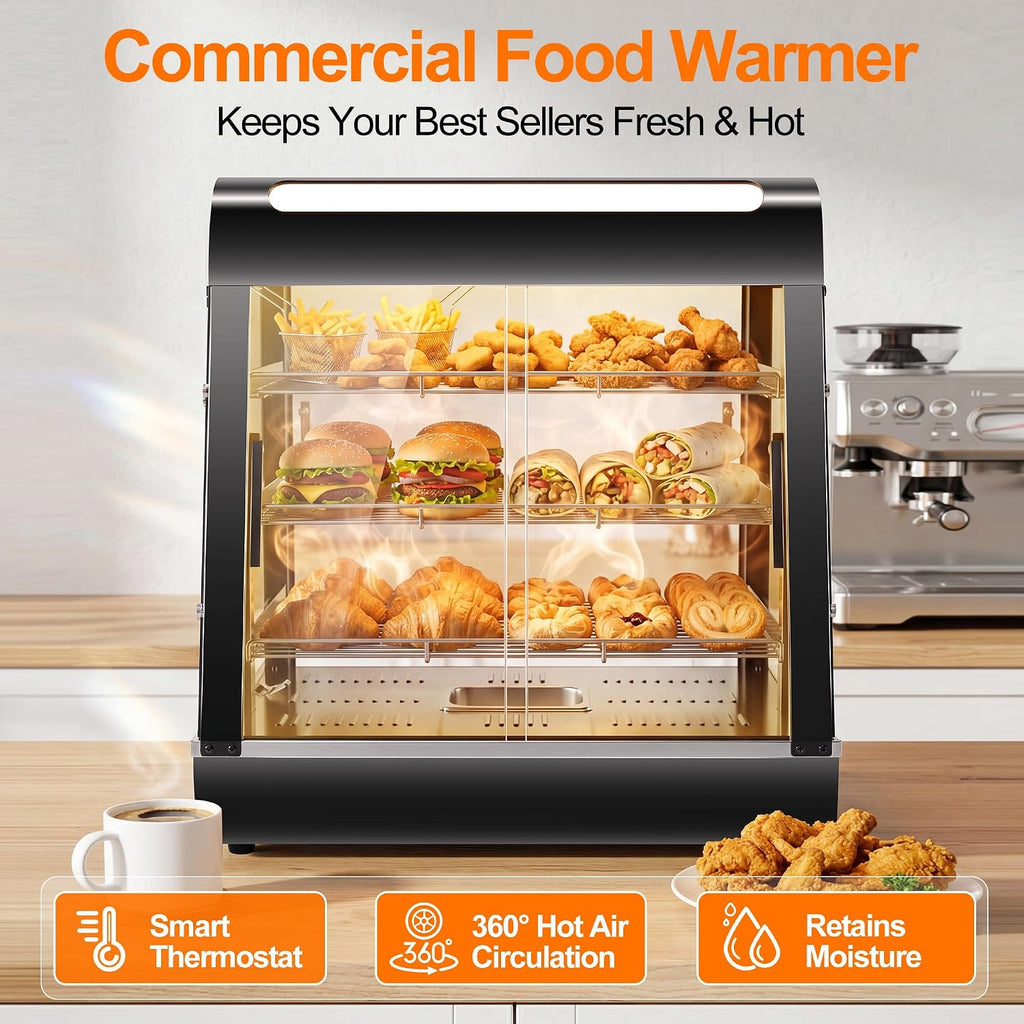 26" Commercial Food Warmer Display Case 1200W