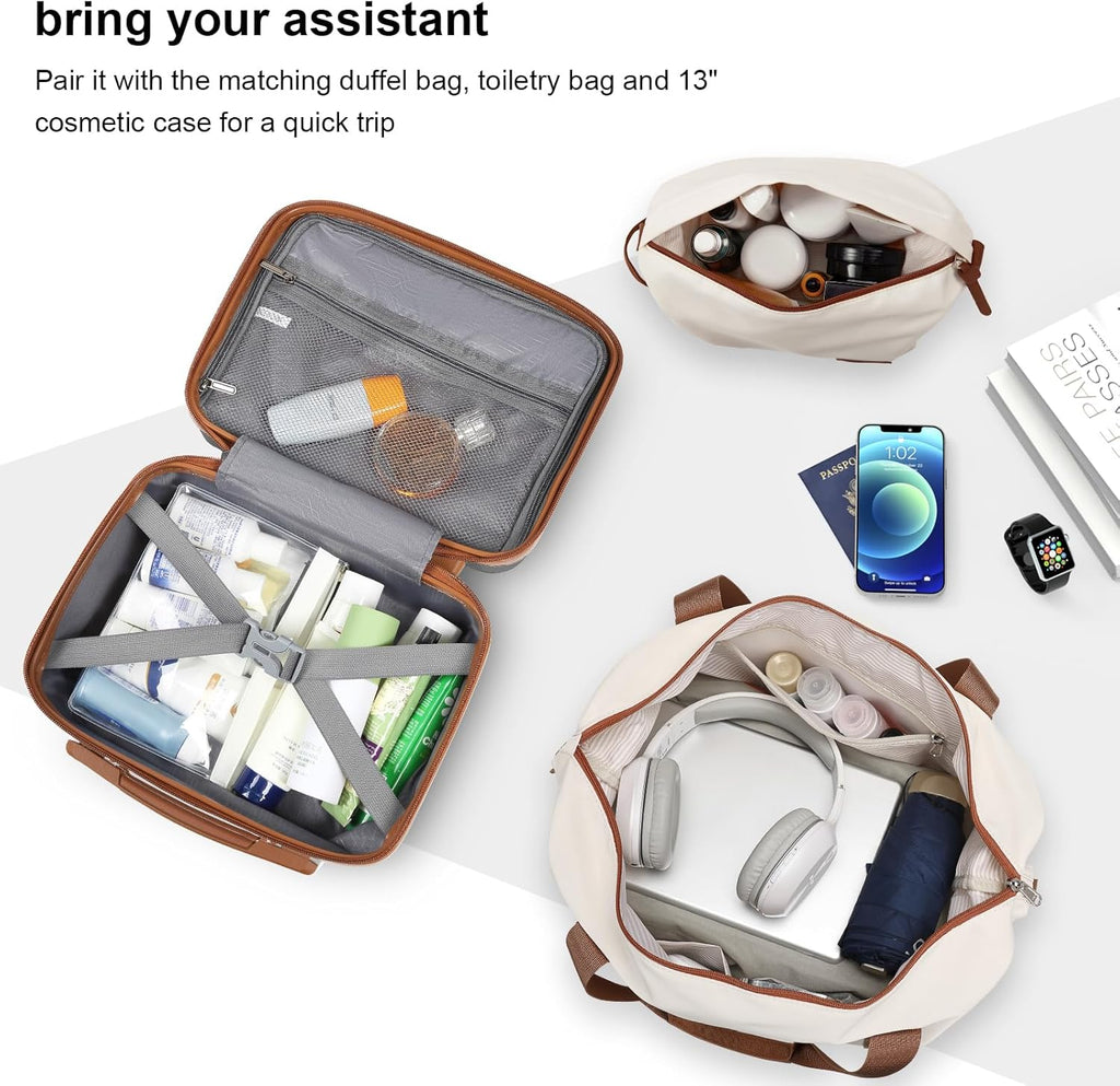 Luggage Set 3 Piece Suitcase Sets with Spinner Wheel,Hardside Expandable Travel Laggage with TSA Lock (13/20/24/28