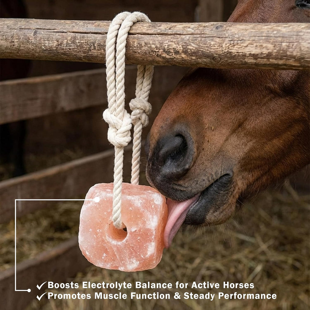 100% Organic Himalayan Salt Lick Provides Essential Minerals for Your Horse/Livestock. This 4.4 lbs Natural Pink Salt