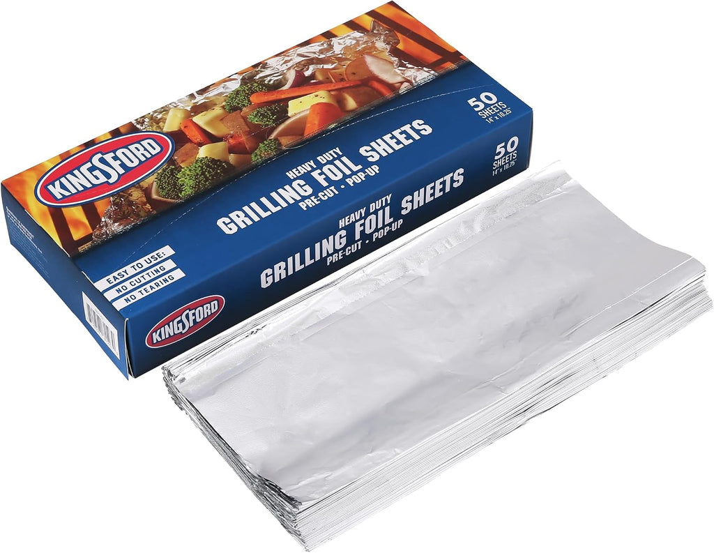 Heavy Duty Pop-Up Grilling Foil Sheets, 14 x 10.25 Inch, 50 Count