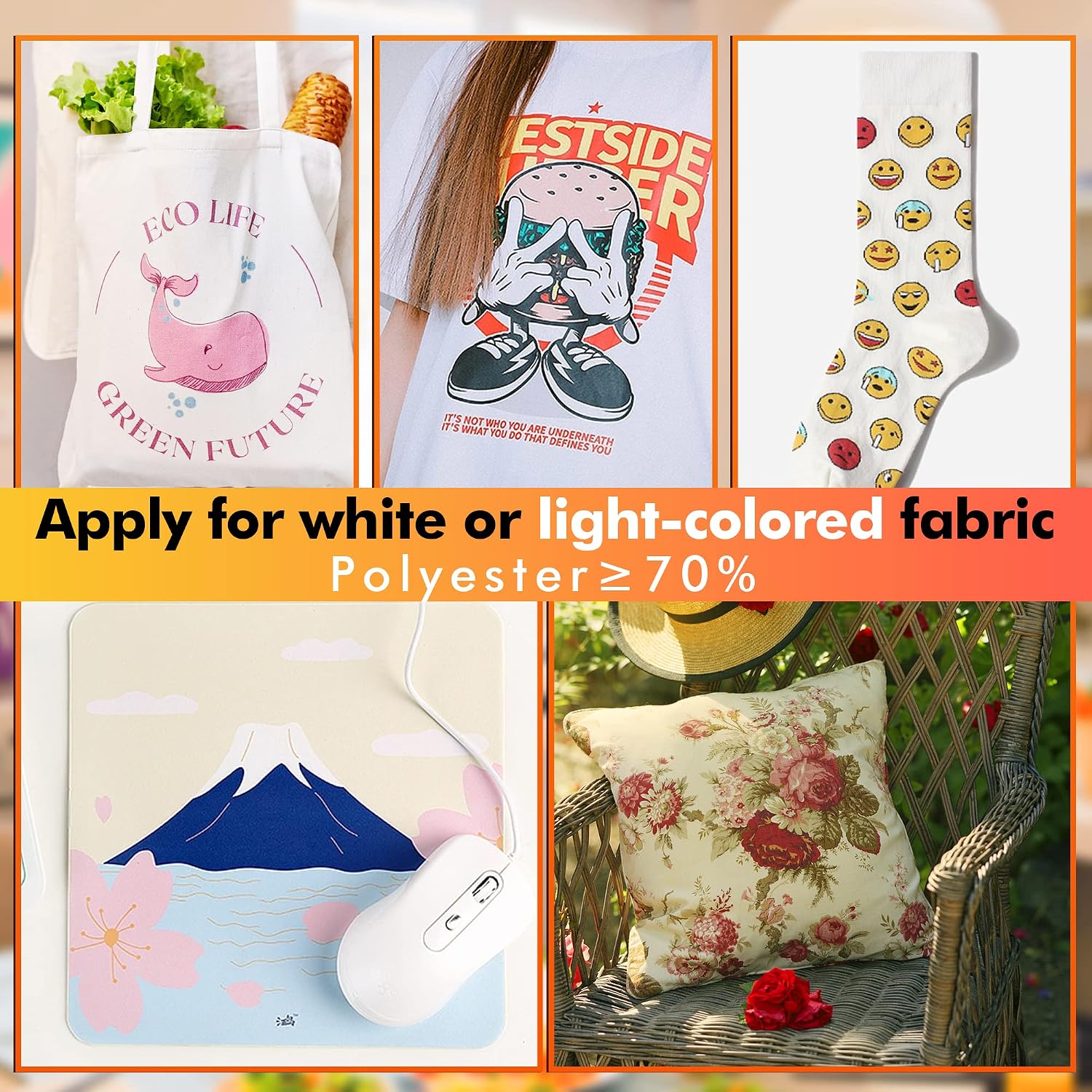 Sublimation Paper 8.5x11 Inch 100 Sheets for DIY Phone Cases Tumblers | Compatible with Inkjet Sublimation Printer