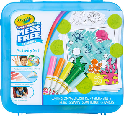 Color Wonder Mess Free Coloring Activity Set (30+ Pcs) | Portable Travel Art Kit, Holiday or Birthday Gift for Kids &