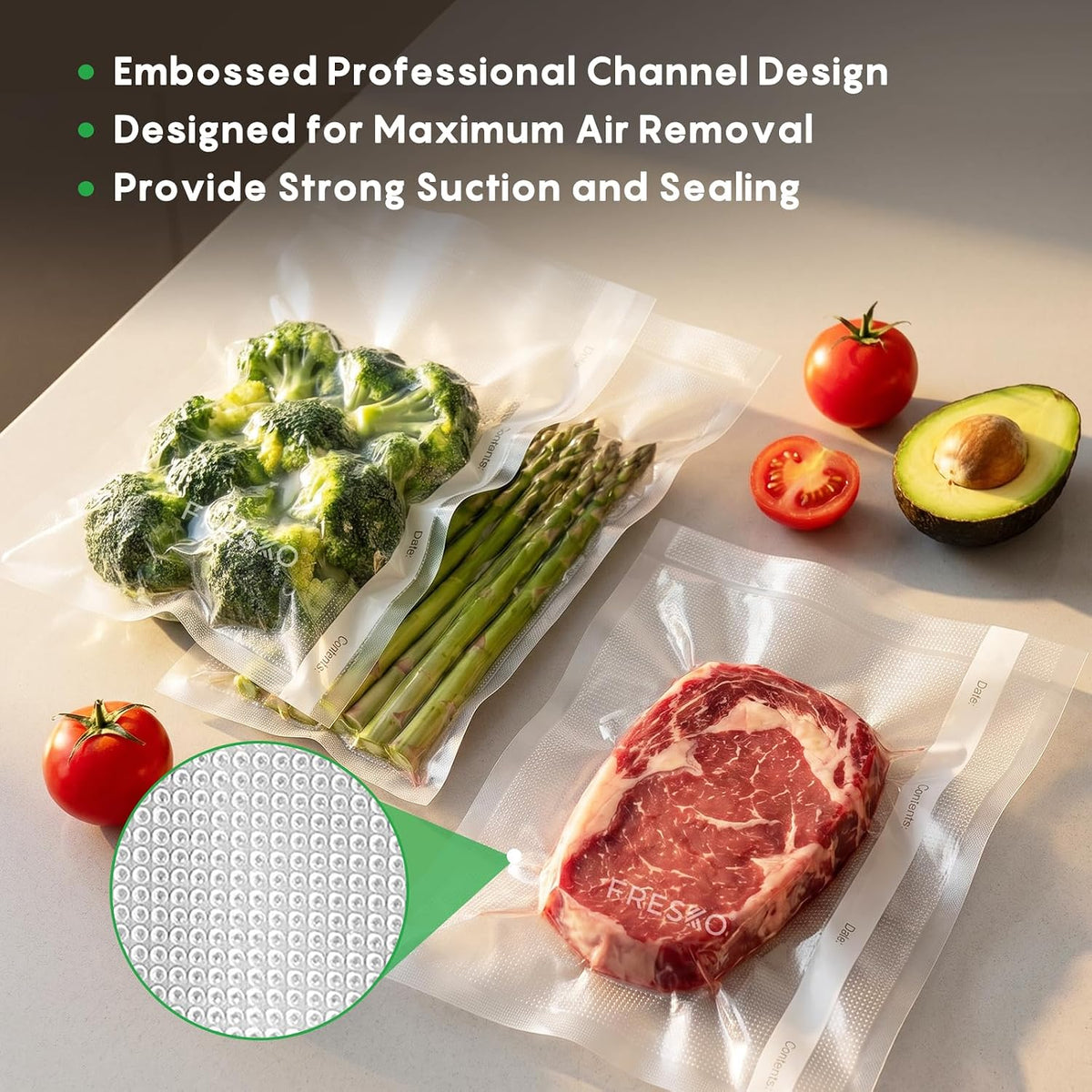 Vacuum Sealer Bags Rolls 2 Packs 11" x 20'