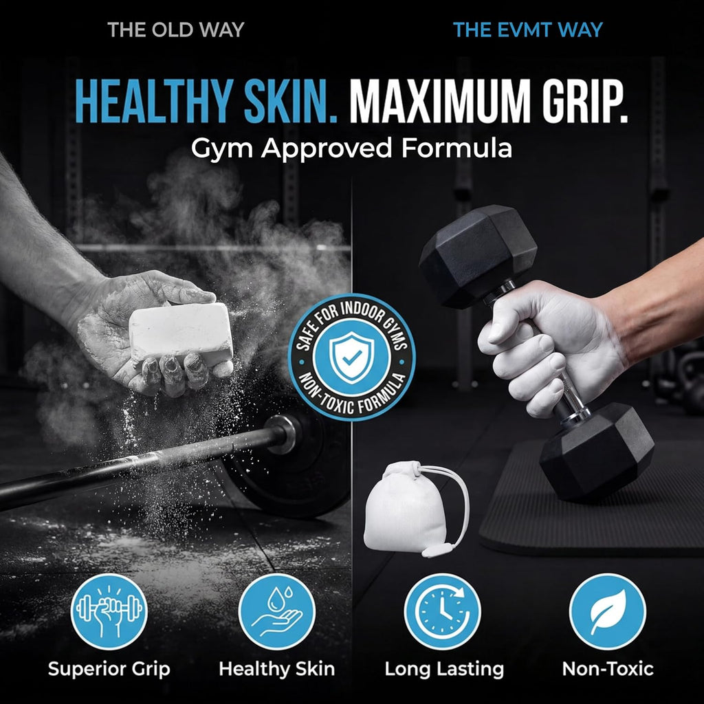 Liquid Chalk, Mess Free Gym Chalk for Weightlifting, Gymnastics, Rock Climbing, Dancing. Sweat Resistant and Long