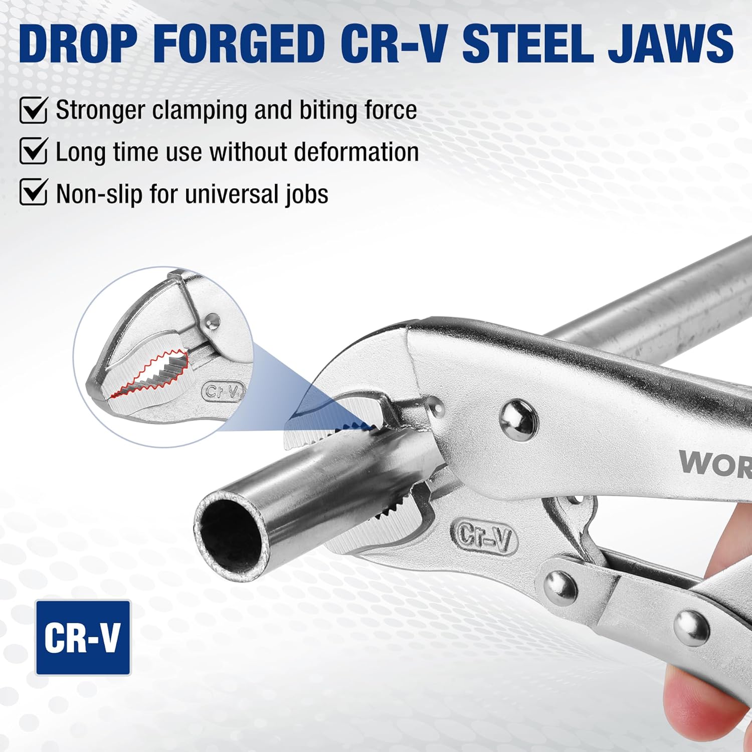 5-Piece Locking Pliers Set, Pliers Tool Set, Vice Grips with Chrome-vanadium Steel, 5/7/10 inch Curved Jaw Pliers