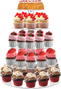 Cupcake Stand for 53 Cupcakes Clear 5 Tier Round Cupcake Tower for Wedding
