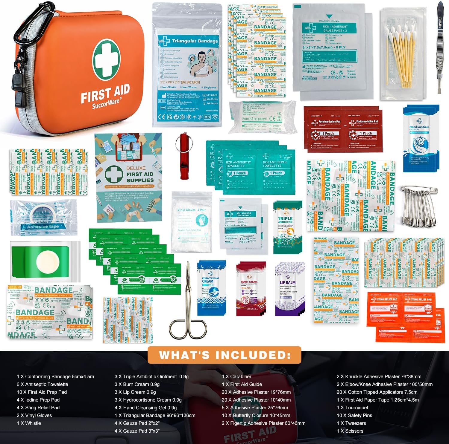 150 Pieces Mini First Aid Kit - Small Medical Kit with Hard Shell - Emergency First Aid Kit for Car, Travel, Home