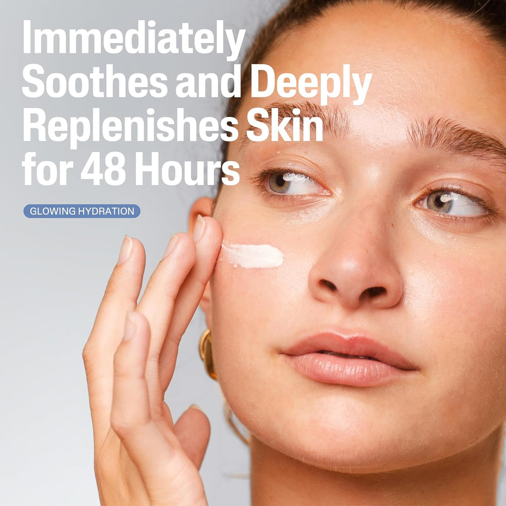 Deep Hydration Face Cream, Dry, Sensitive Skin Care, 1.7oz | 48-Hour Hydration, Hyaluronic Acid, Vitamin E & B5