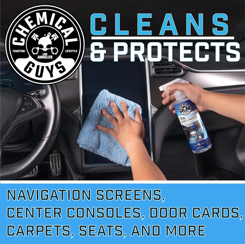 Total Interior Cleaner & Protectant Interior Cleaner, Cleans & Protects Leather, Vinyl, Plastic, Rubber, Glass with a