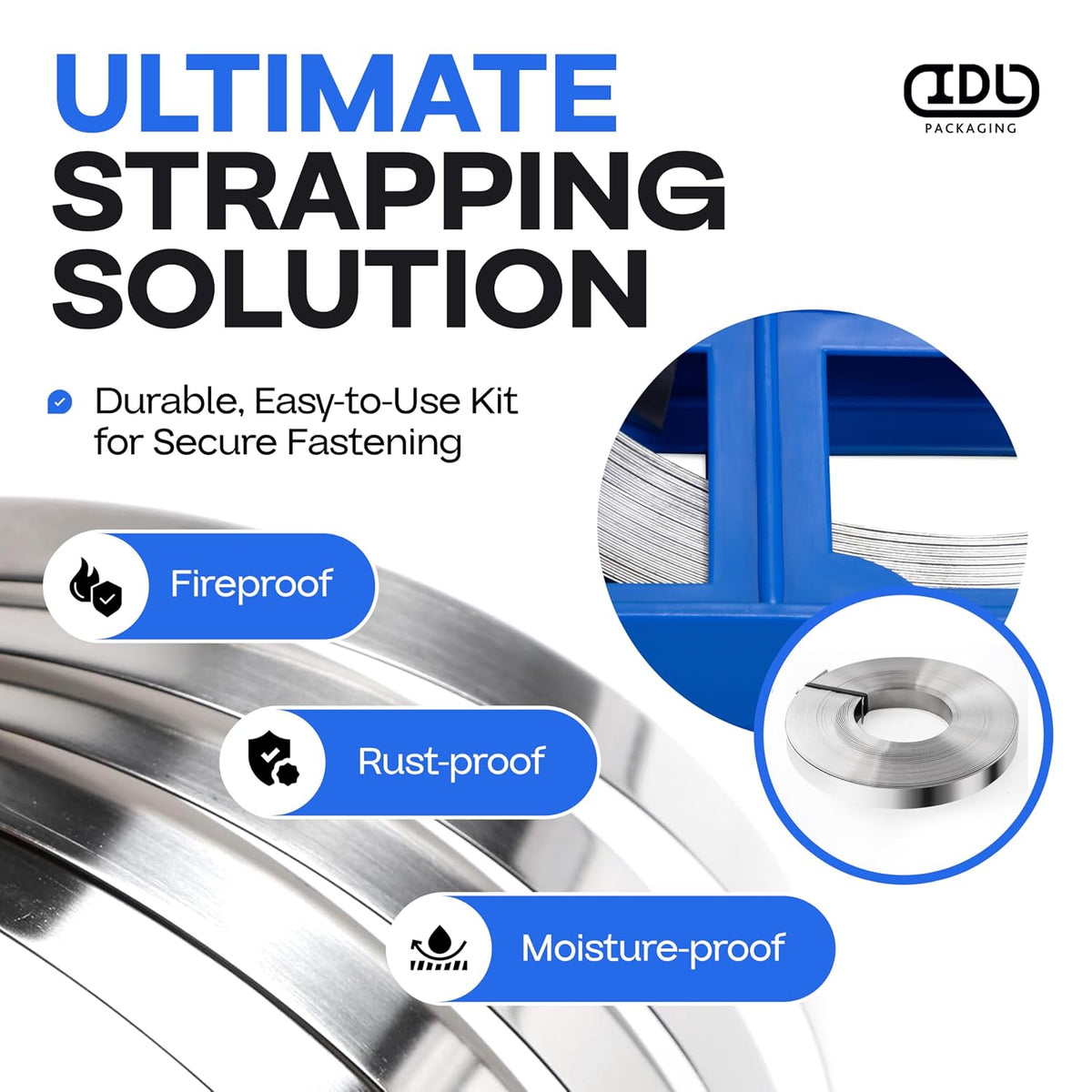 S-262 Stainless Steel Banding Tensioner for 1/2" to 3/4" Width Banding - Heavy-Duty Banding Tool for High Tensile