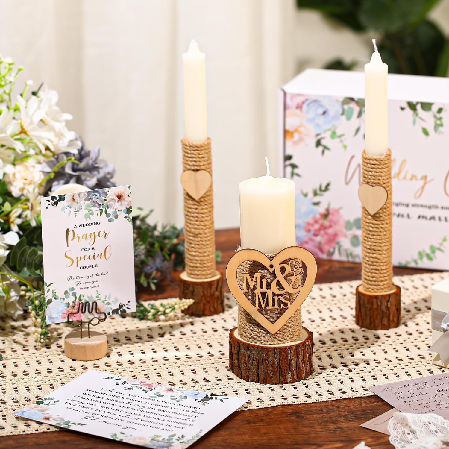 Unity Candles for Wedding Ceremony Set, Classical