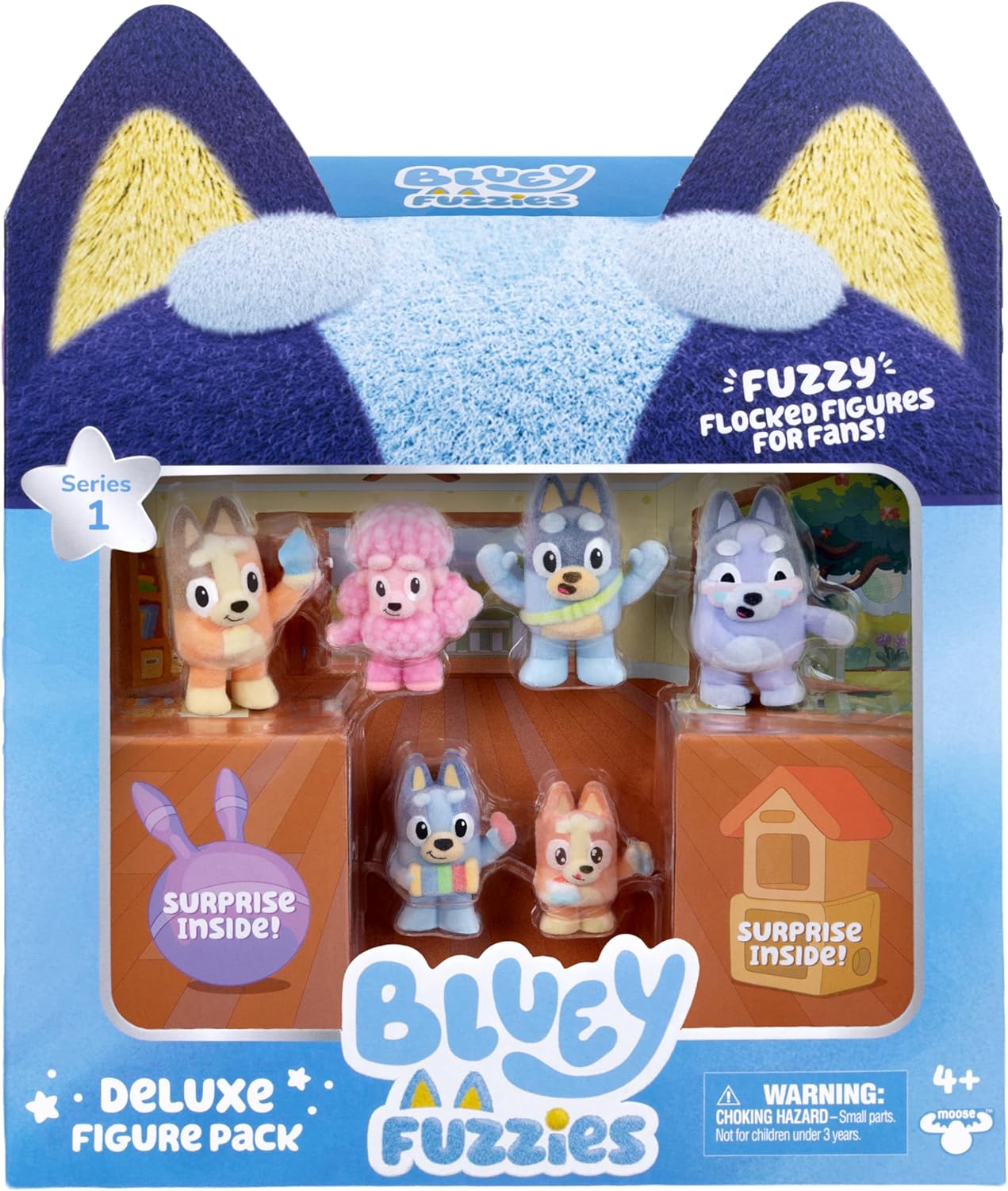 Fuzzies Deluxe 8 Figure Pack, 6 Mini-Figures + 2 Surprise Figures | 6 flocked mini figures + 2 surprise figures for