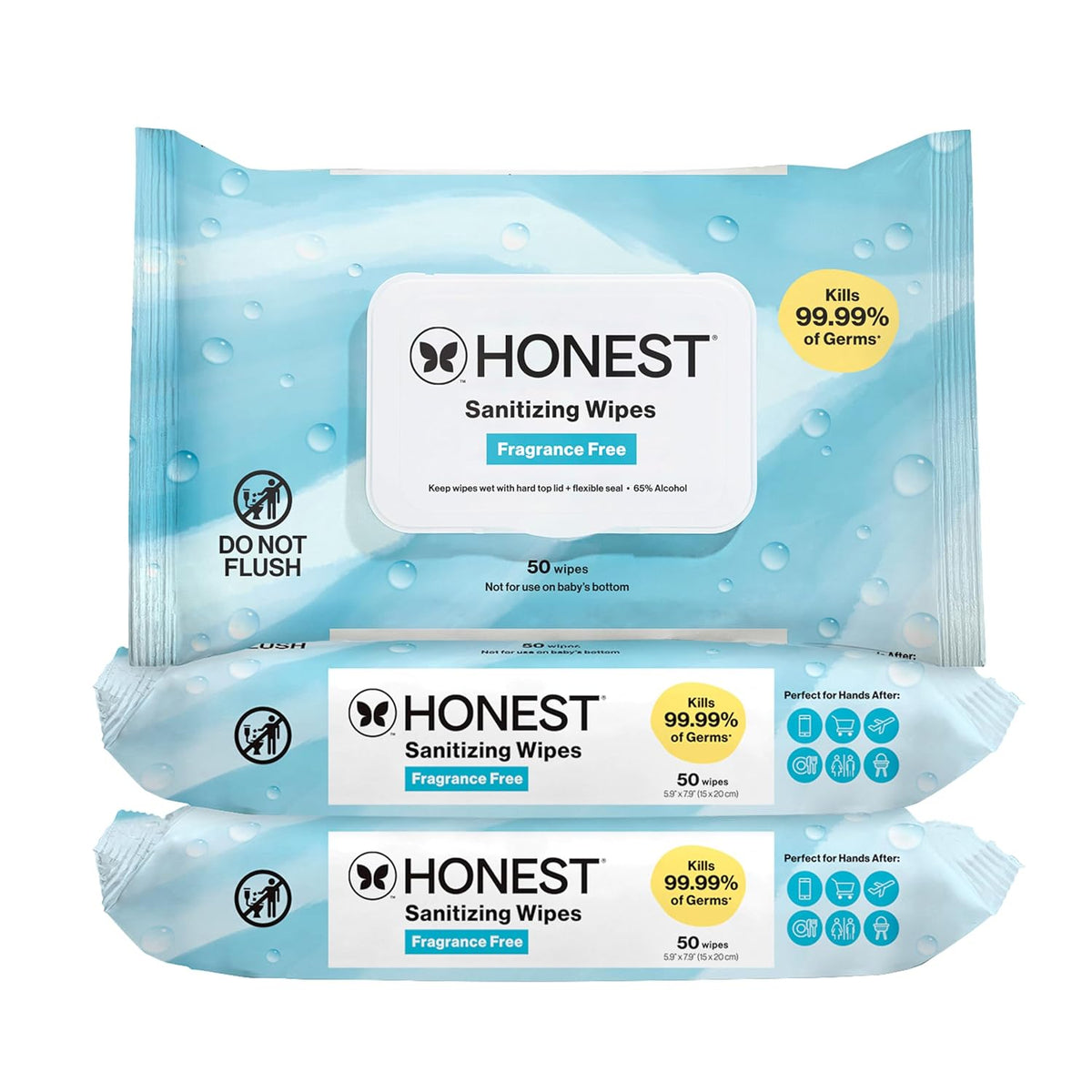 Sanitizing Wipes, Fragrance-Free, Antibacterial, 150ct