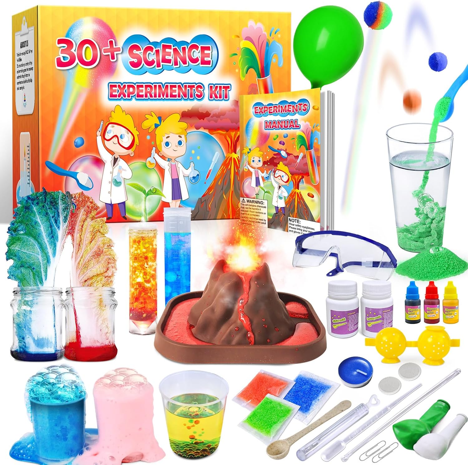 30+ Experiments Science Kits for Kids, S.T.E.M Educational Project Activities Toys Gifts for Boys Girls, Chemistry