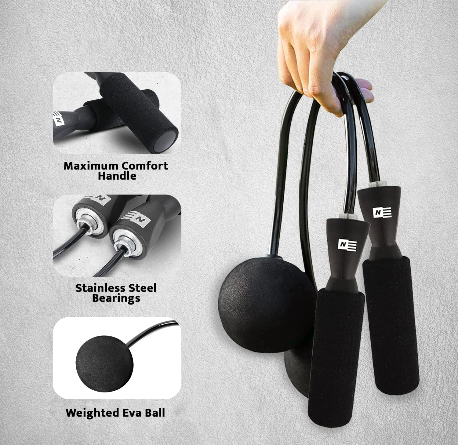 Ropeless Jump Rope for Men & Women - Cordless Jump Ropes for Fitness