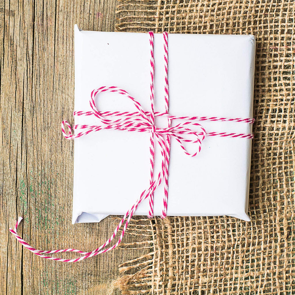 Cotton Twine String Bakers Rope: 2 Roll Twines for Crafts Gift Wrapping - 656 Feet Orange Black White Twine for