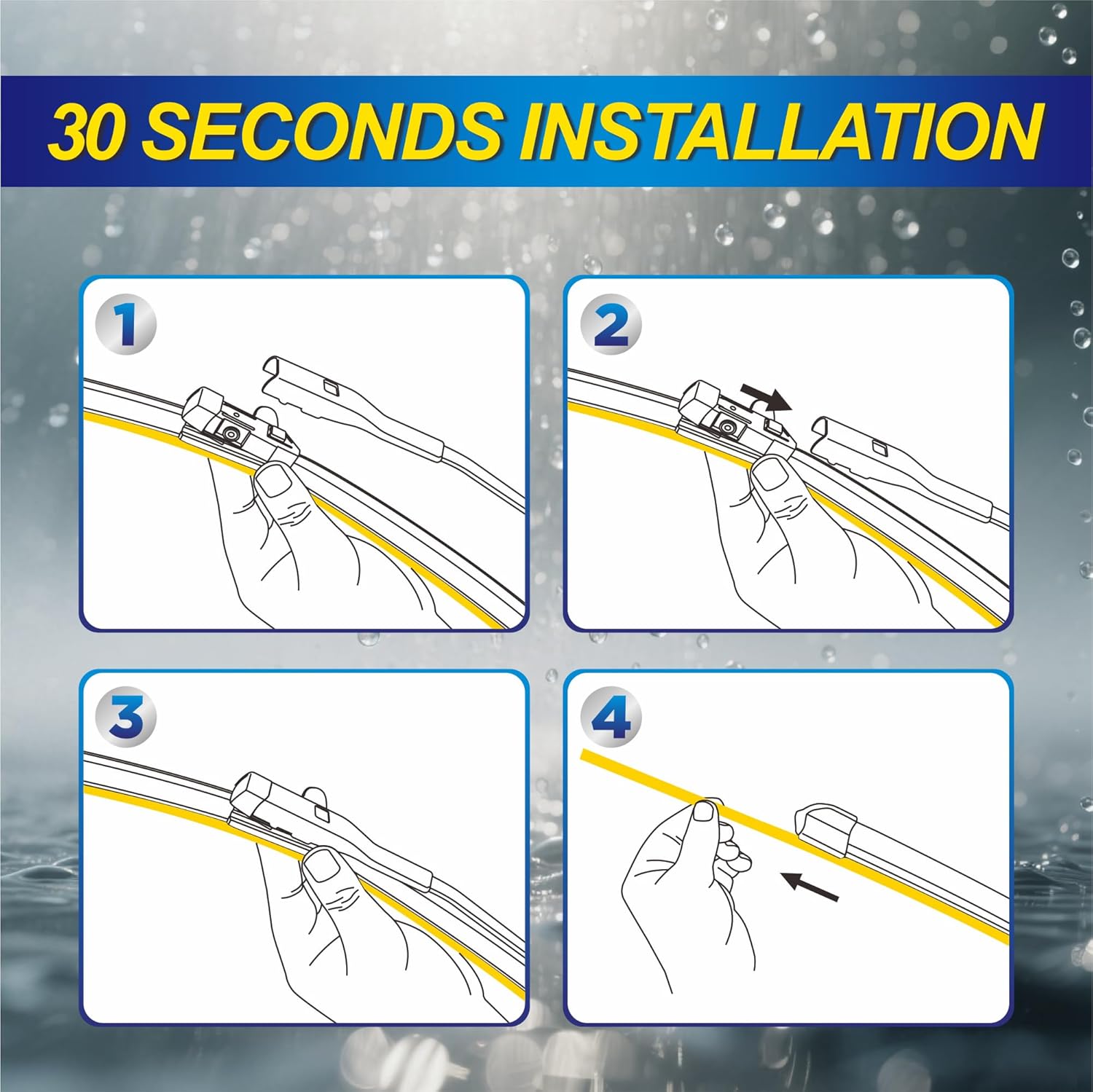 Silicone Windshield Wipers Replacement for 2018-2022 Volkswagen VW Tiguan Wiper Blades(Set of 3),Automotive