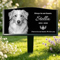 Personalized Pet Memorial Stone, Custom Granite Grave Marker for Dogs Cats