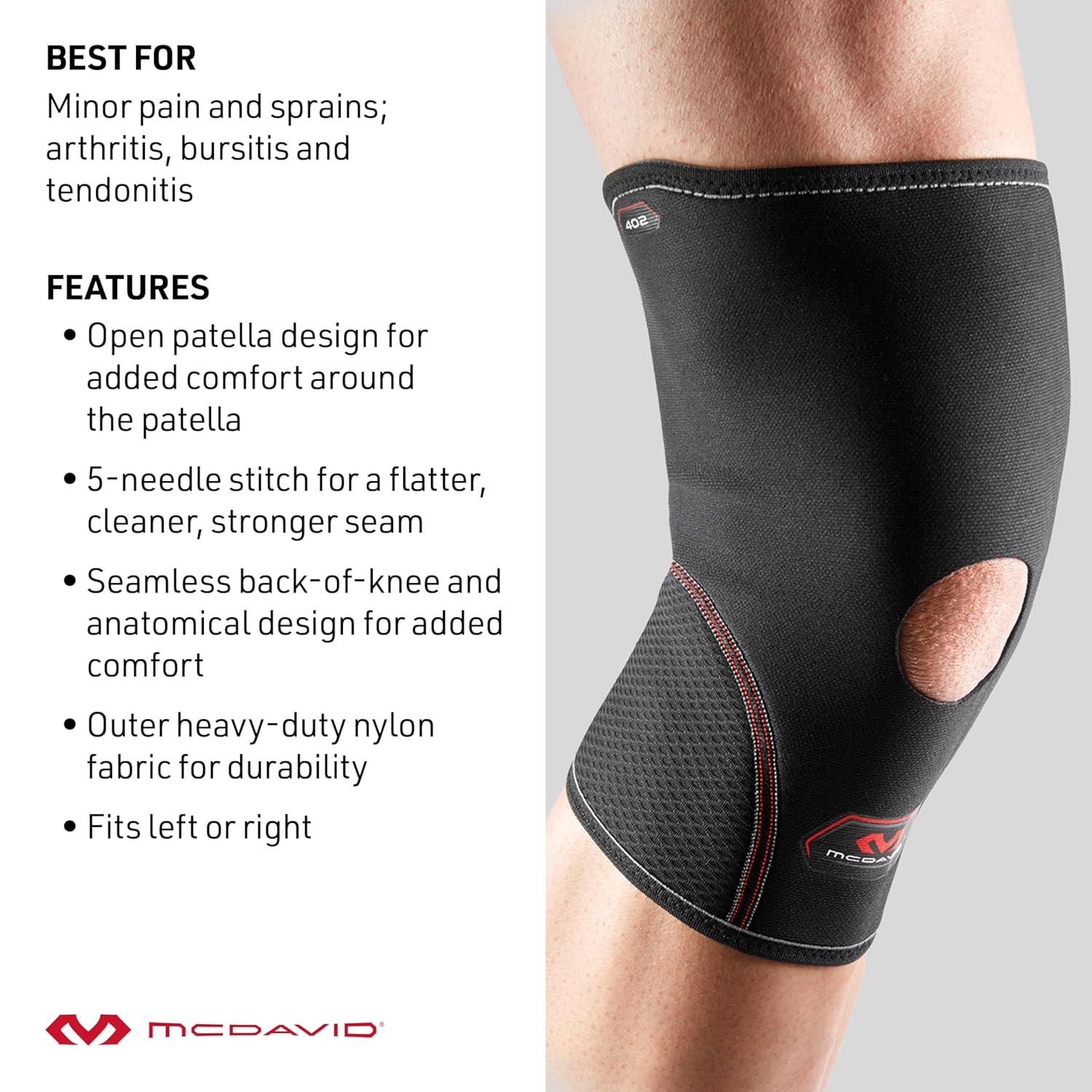 Knee Compression Sleeves Men/Women, Open Patella Knee Brace, Stabilizer for Minor Arthritis, Bursitis, Tendonitis