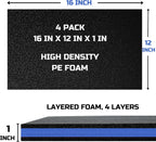 Tool Box Foam Organizer 16x12x1 inch 4Pack, Kaizen Sheets for Pro Tool Control, Custom Tool Shadow Inserts for Cases