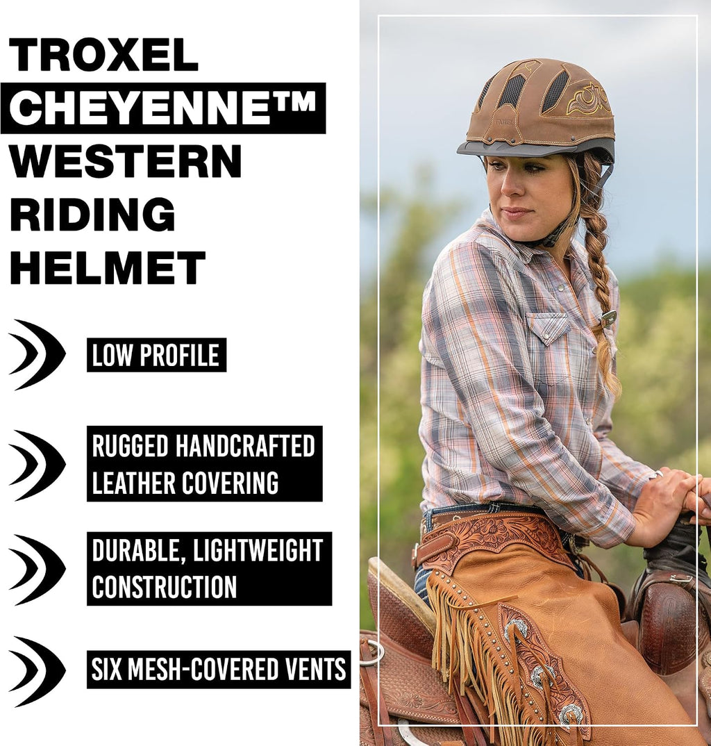 Cheyenne Rugged Horse Riding Helmet, Low-Profile, Self-Adjustable Design, Safety Horseback Riding Gear