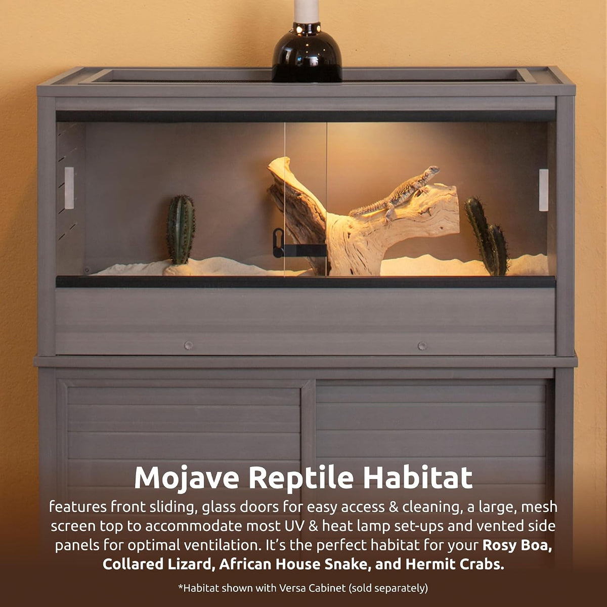 ECOFLEX 36" Mojave Reptile Enclosure, Medium, Grey
