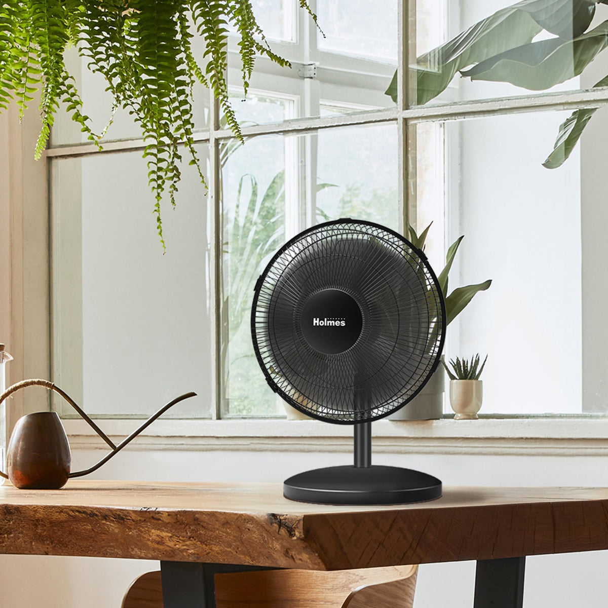 12" Oscillating Table Fan 3-Speed Adjustable 15° Tilt Quiet