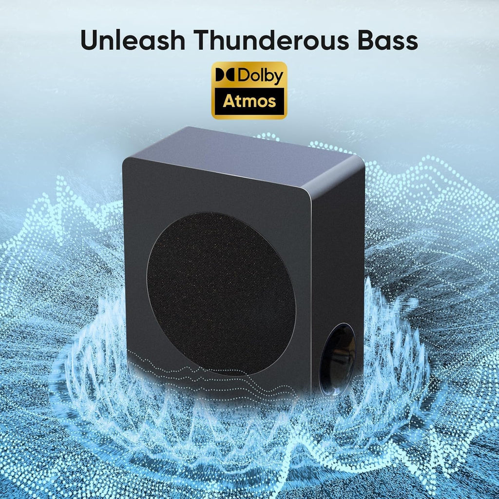 Sound Bar for Smart TV with Subwoofer, 200W 2.1ch Dolby Atmos Surround Sound System for Home Theater