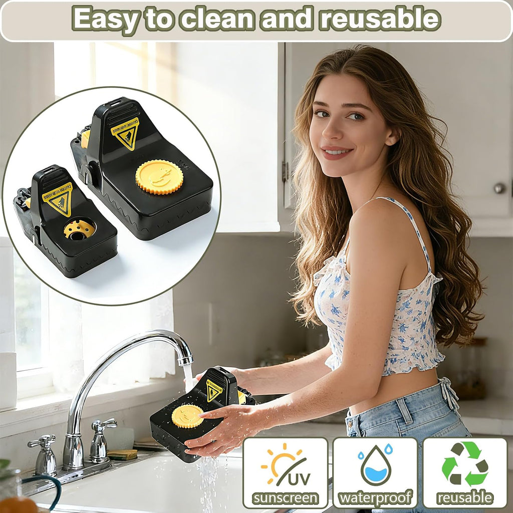 Mouse Traps - Rat Trap Quick Effectively Best Mouse Trap Mousetraps Indoor Outdoor Reusable Mouse Traps, Safe No