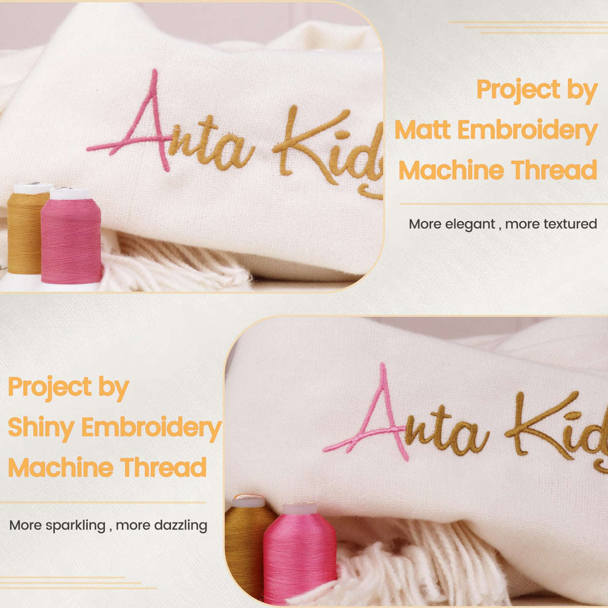 72 Spools 40WT 100% Frosted Matt Embroidery Machine Thread