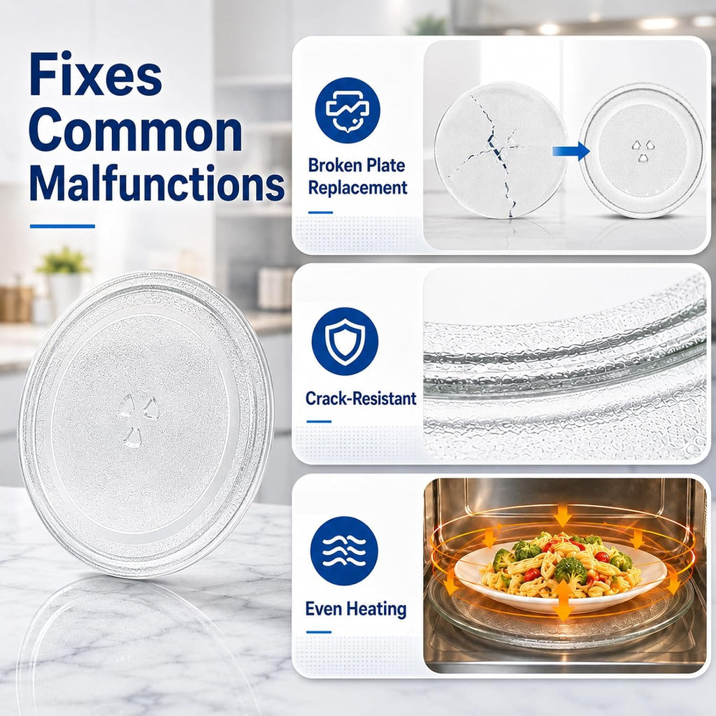9.6 Inch Microwave Glass Plate Replacement, for LG, GE, Panasonic