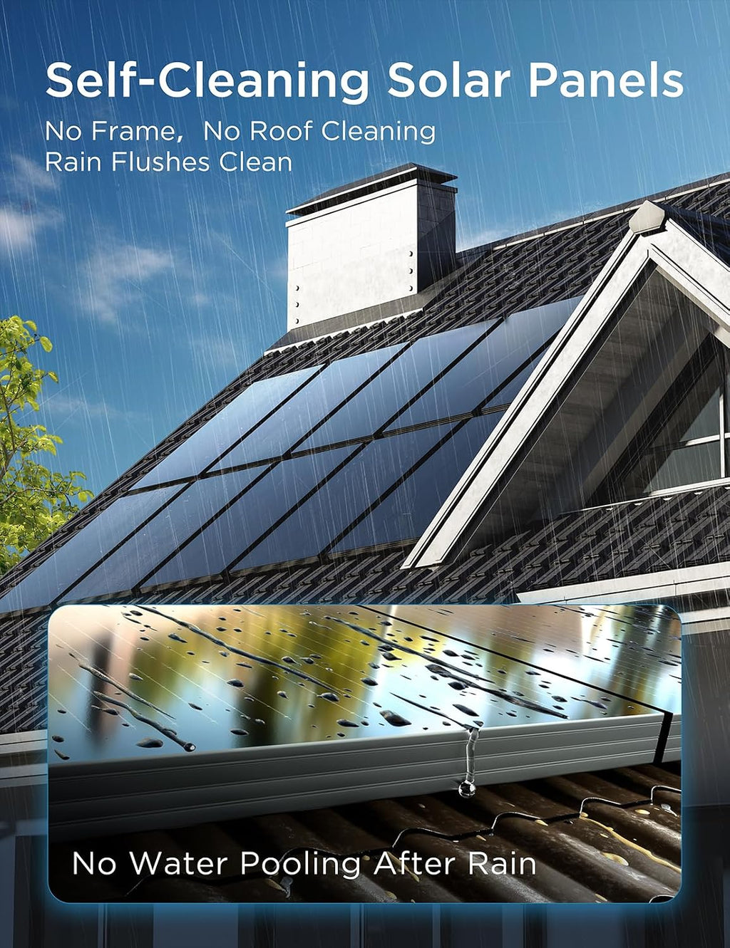 200 Watt Solar Panel - 2PCS 100W Solar Panels with Frameless Design | 25% High-Efficiency 100w solar panel for RV