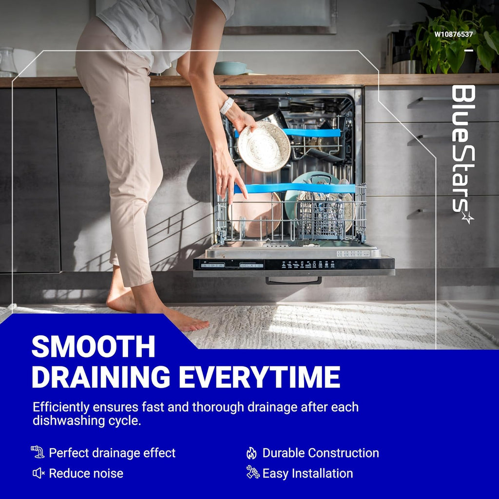 [Upgrade] BlueStars W10876537 W10724439 Dishwasher Drain Pump for Whirlpool