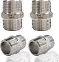 4PCS Hex Nipple 1" x 1" NPT Male Pipe Fittings