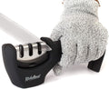 4-in-1 Kitchen Knife Accessories: 3-Stage Knife Sharpener Helps Repair, Restore, Polish Blades and Cut-Resistant